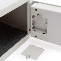 Seif metalic antiefractie cu inchidere digitala si cheie 230 mm x 170 mm, gri, Vivo 157350